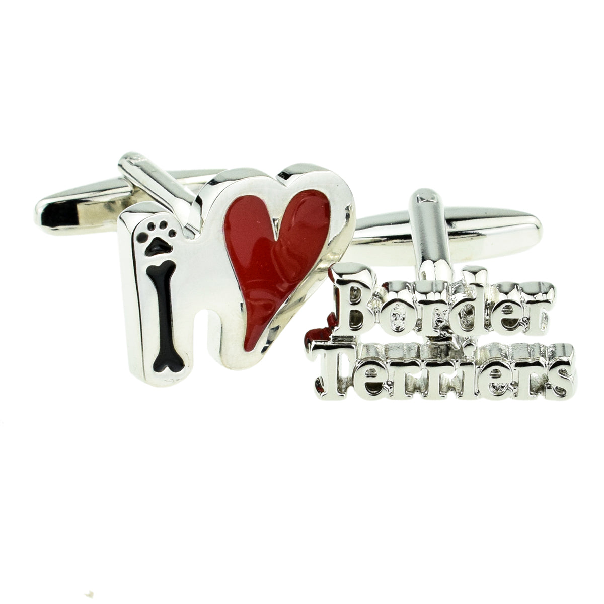 I Love Border Terriers Dog Cufflinks | Ashton and Finch