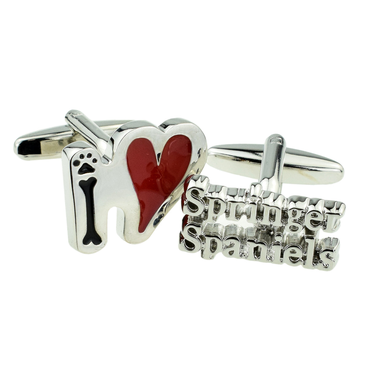I Love Springer Spaniel Dog Cufflinks | Ashton and Finch