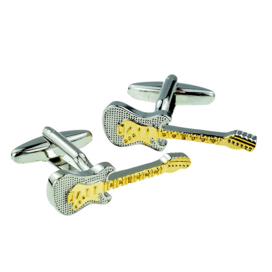 Two Tone Electric Guitar Design Cufflinks | Ashton and Finch
