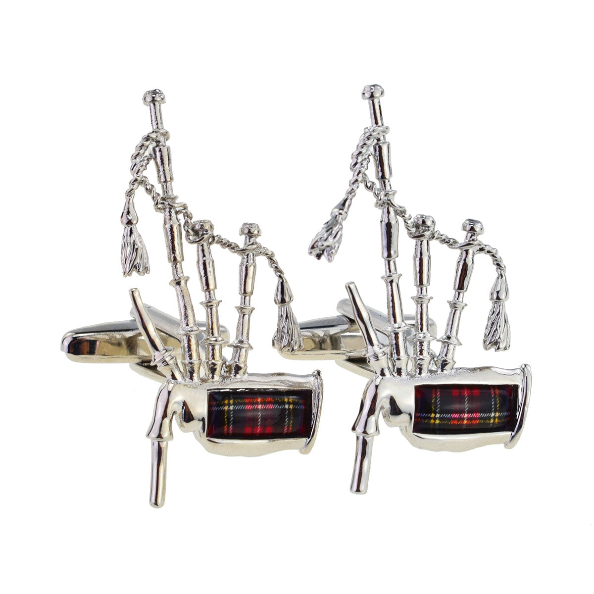 Royal Stewart Tartan Scottish Bagpipes Cufflinks | Ashton and Finch