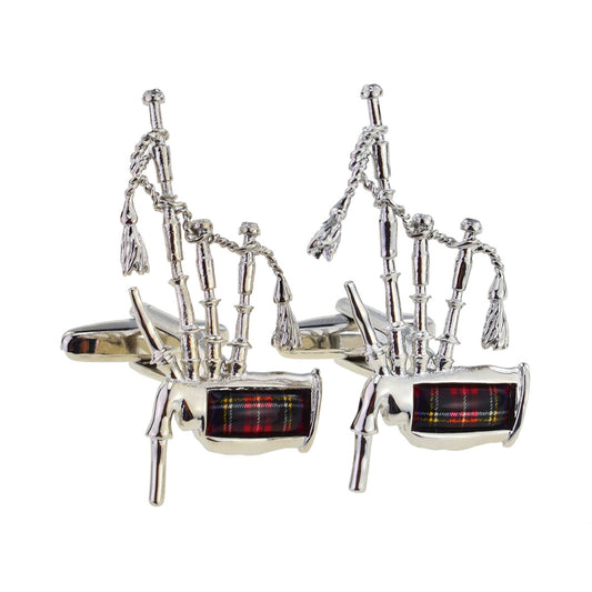 Royal Stewart Tartan Scottish Bagpipes Cufflinks | Ashton and Finch