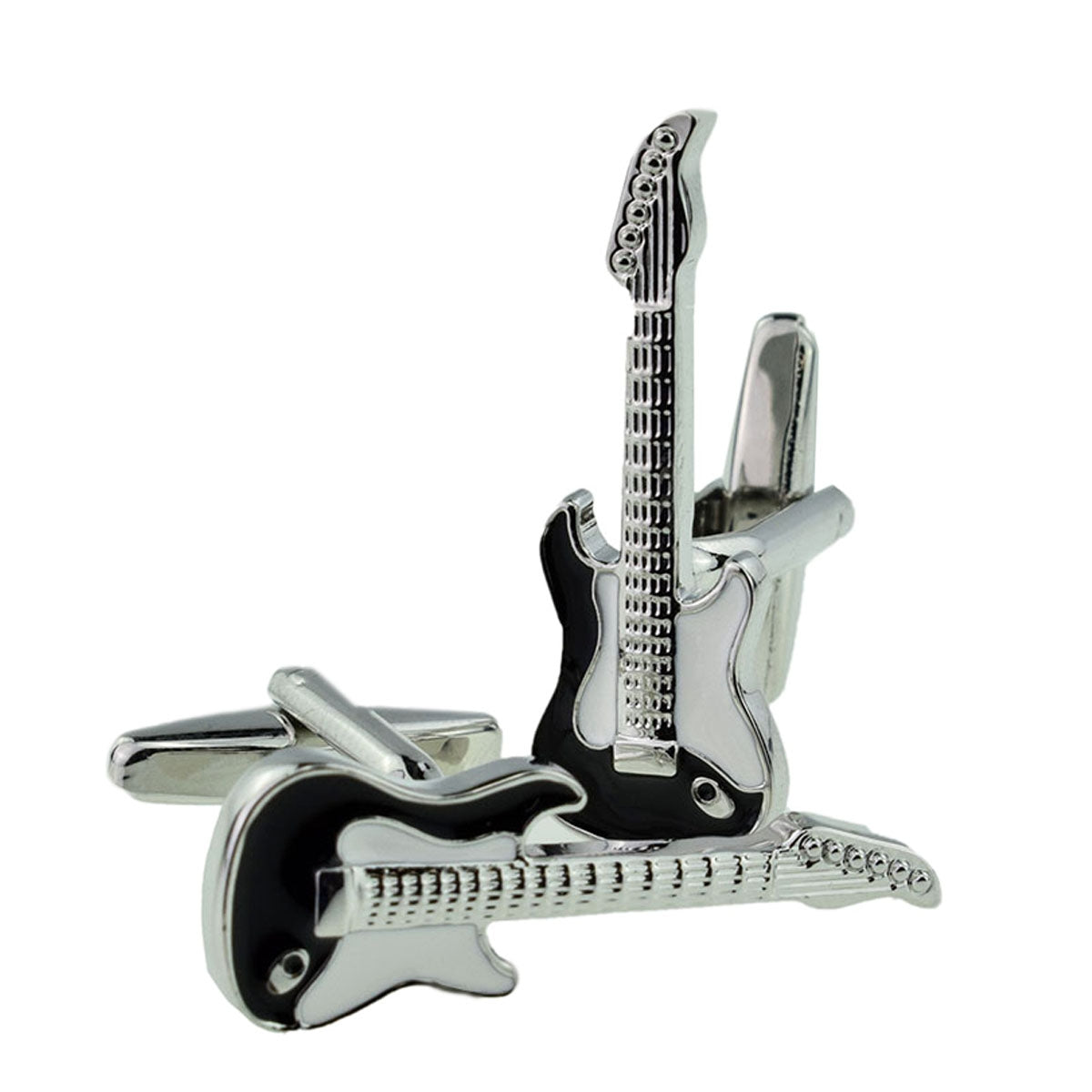 Black Electric Guitar Design Cufflinks | Ashton and Finch