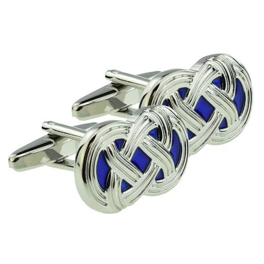 Celtic Blue Design Cufflinks | Ashton and Finch