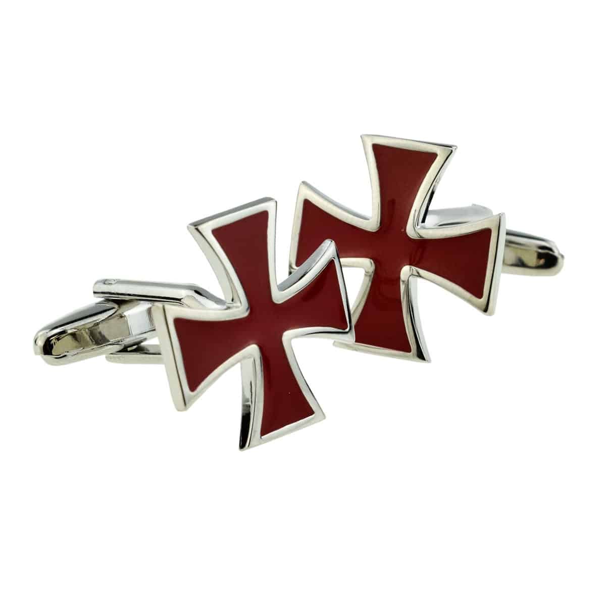 Red Maltese Cross Crusader Cufflinks | Ashton and Finch