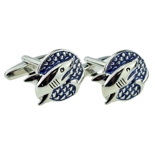 Shark Design Cufflinks | Ashton and Finch