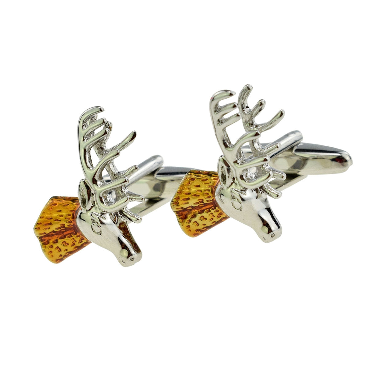 Coloured Scottish Stag Head Cufflinks