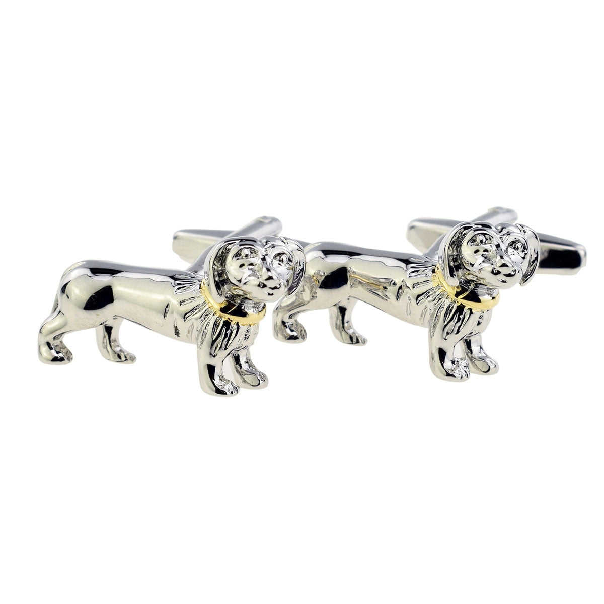 Sausage Dog Dachshund  Gold Plated Collar Cufflinks
