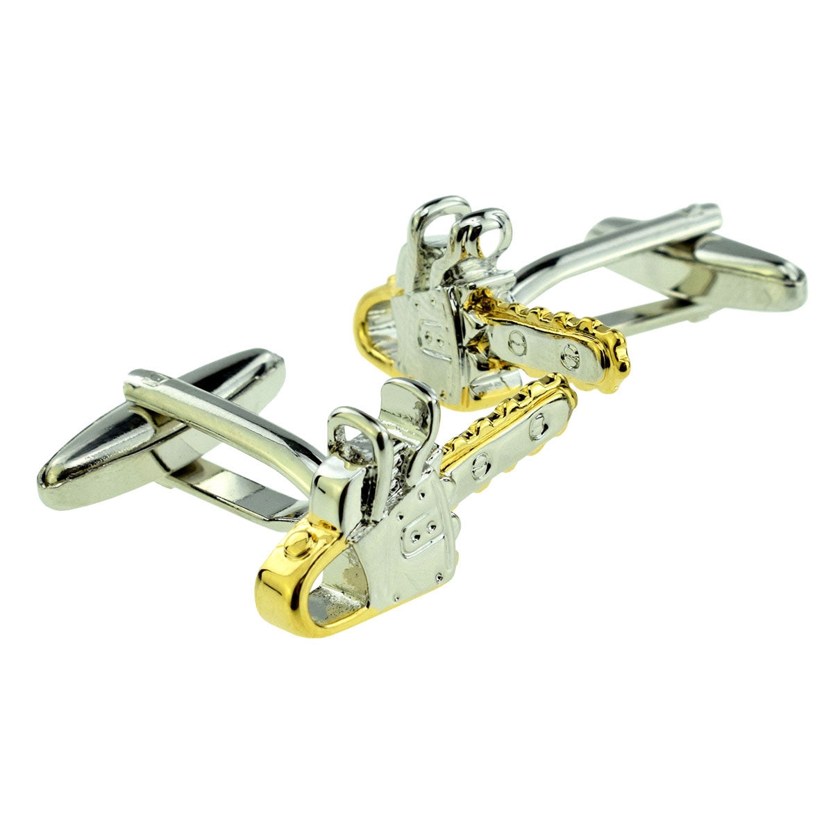 Two Tone Chainsaw Tree Surgeons Cufflinks | Ashton and Finch