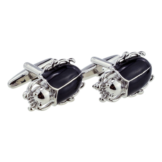 Black Egyptian Scarab Beetle Cufflinks | Ashton and Finch