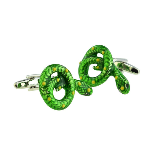 Green Snake Cufflinks | Ashton and Finch