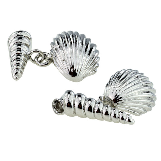 Chain Style Beach Shells Cufflinks | Ashton and Finch