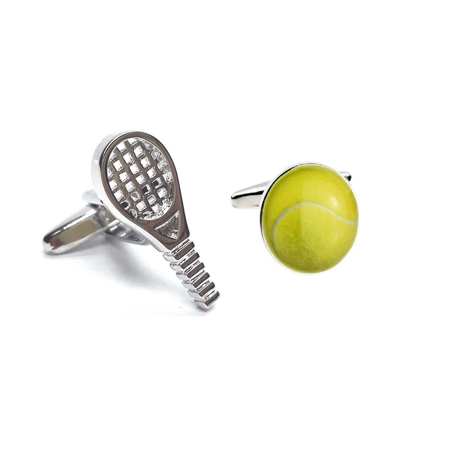 Tennis Raquets & Tennis Ball sport mixed pair of cufflinks | Ashton and Finch