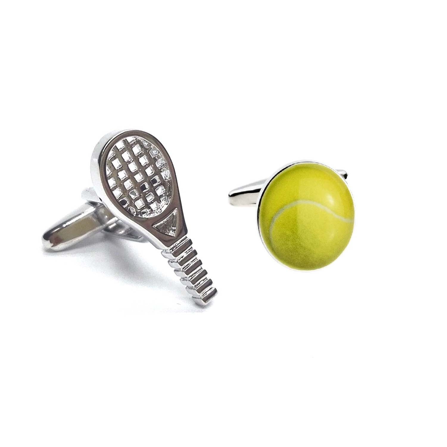 Tennis Raquets & Tennis Ball sport mixed pair of cufflinks | Ashton and Finch