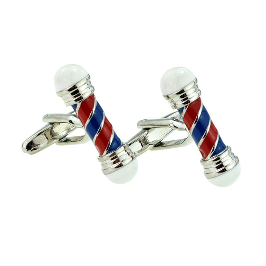 Red & Blue Barbers Pole Hairdressers Cufflinks | Ashton and Finch