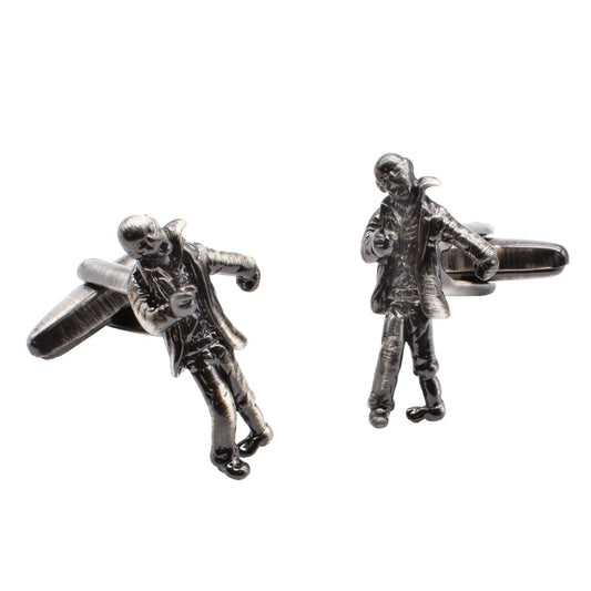 Zombie Design Rhodium Plated Cufflinks | Ashton and Finch
