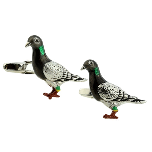 High Detail Pigeon Cufflinks | Ashton and Finch