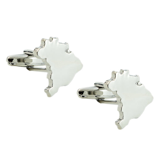 Brazil Outline Map Cufflinks | Ashton and Finch
