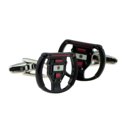 Gamers Steering Wheel Controller Style Cufflinks | Ashton and Finch