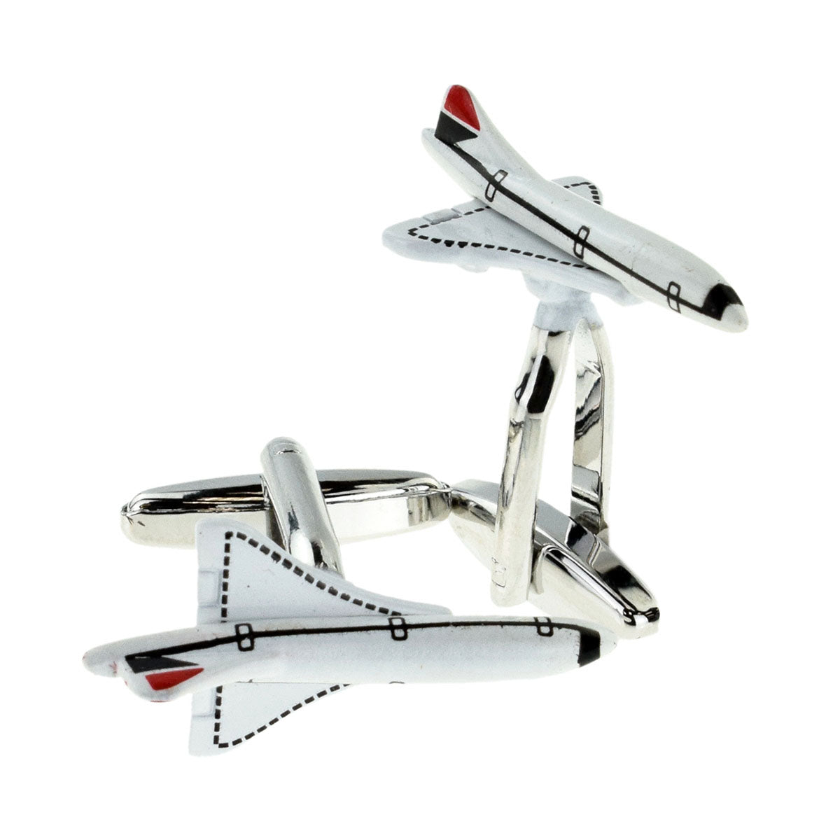 White Concorde Design Cufflinks | Ashton and Finch