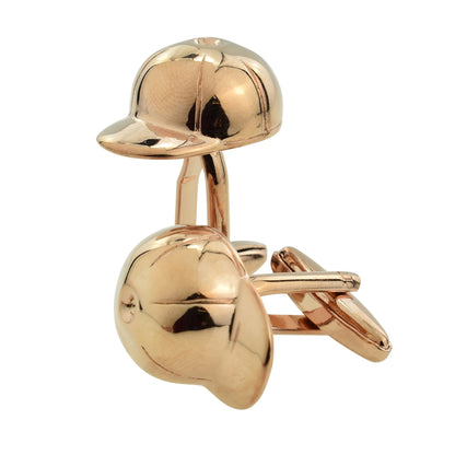 Rose Gold Jockeys Horse Riding HatHelmet Cufflinks | Ashton and Finch