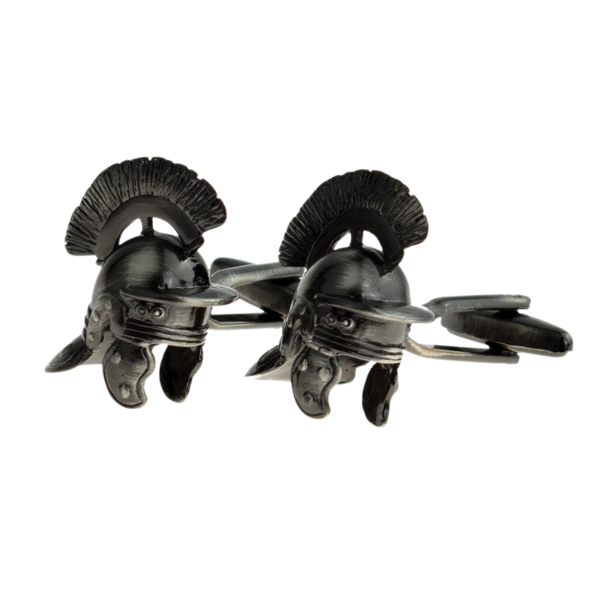 Roman Helmet with Plume Antique Finish Cufflinks | Ashton and Finch