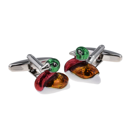 Multicoloured Duck Cufflinks | Ashton and Finch