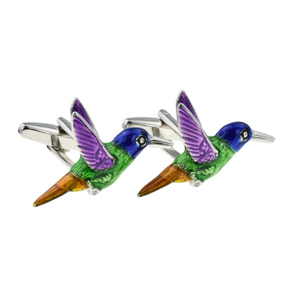Multicoloured Hummingbird Cufflinks | Ashton and Finch