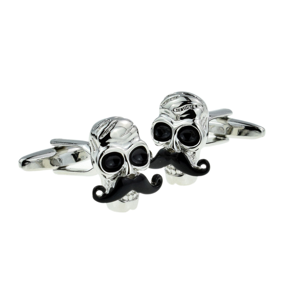 Skull with Moustache Cufflinks | Ashton and Finch