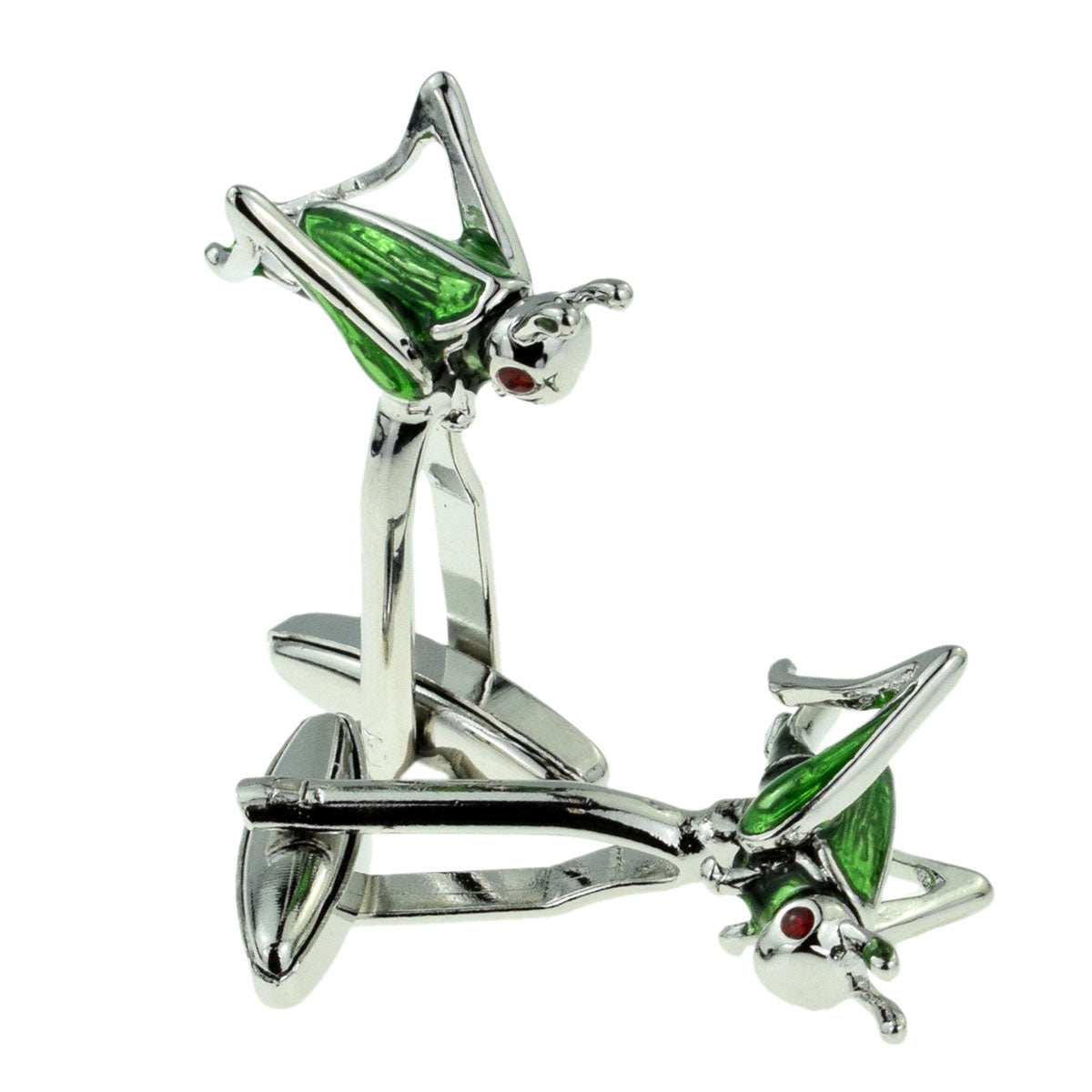 Green Cricket / Grasshopper Insect Cufflinks | Ashton and Finch