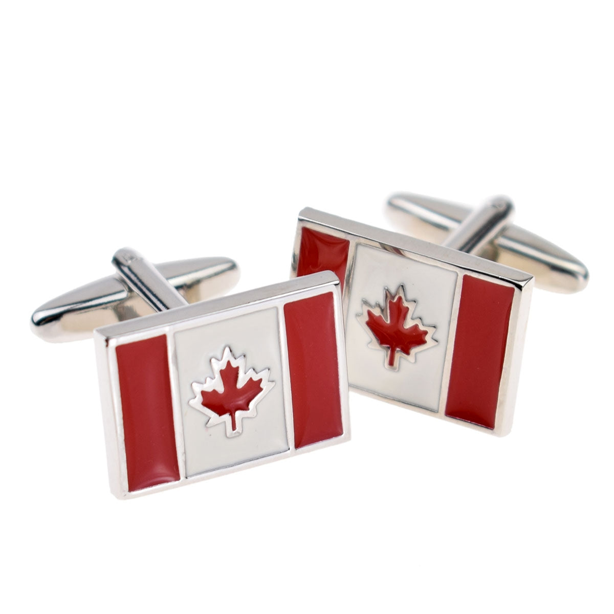 Enamelled Canada Flag Cufflinks | Ashton and Finch
