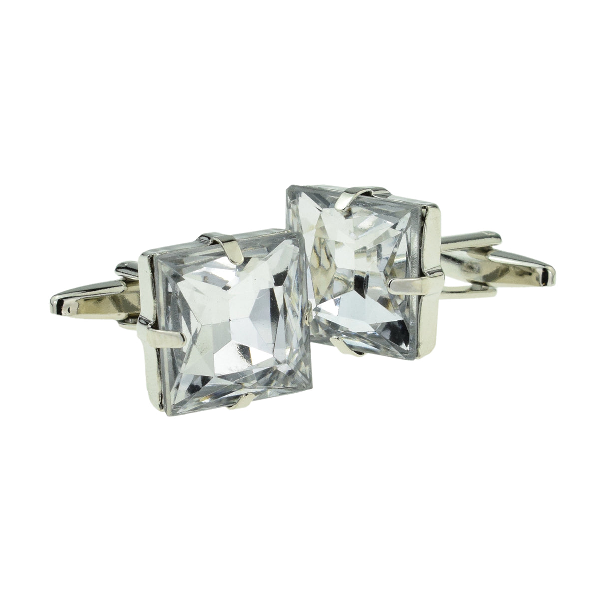 Radiant Square Cut Acrylic Crystal Cufflinks | Ashton and Finch