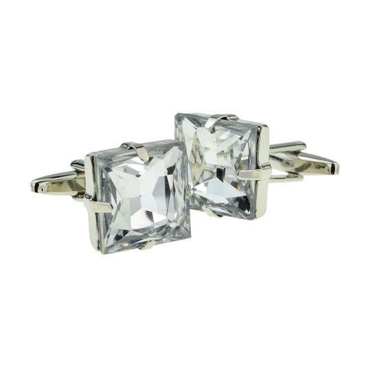 Radiant Square Cut Acrylic Crystal Cufflinks | Ashton and Finch