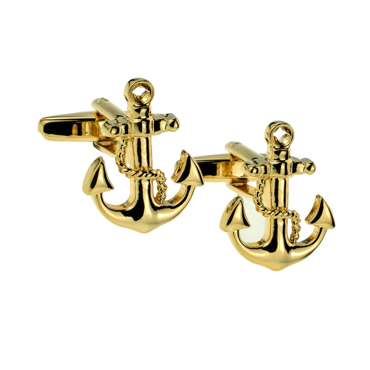 Gold Plated Nautical Anchor & Chain Cufflinks | Ashton and Finch