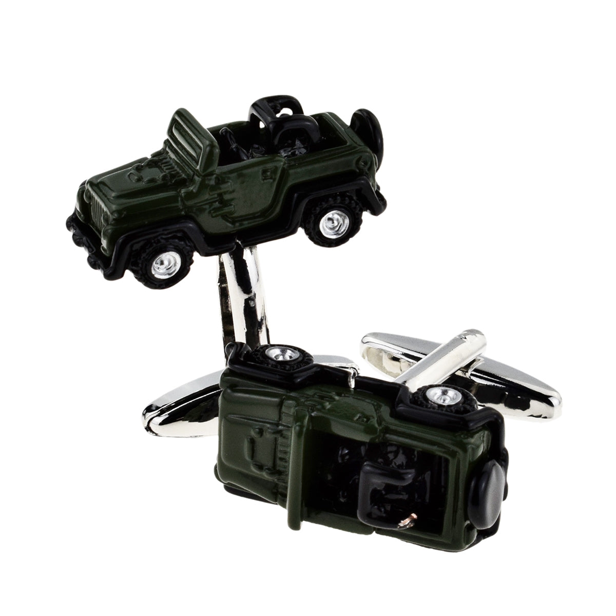Green Jeep Design Cufflinks | Ashton and Finch