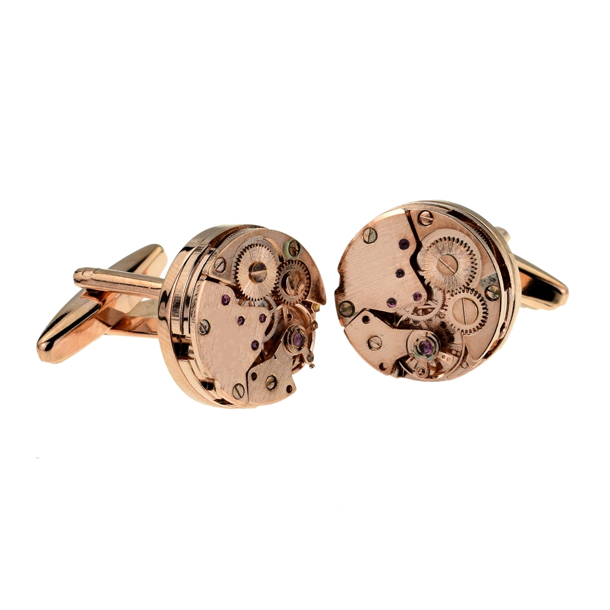 Rose Gold Real Watch Movement Mechanism Cufflinks | Ashton and Finch