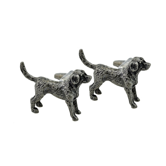 Antique Finish Pewter Retriever Dog Cufflinks | Ashton and Finch