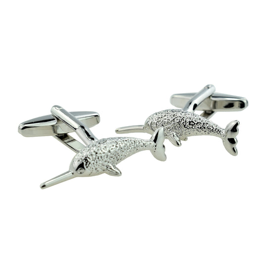 Male Narwhal Design Cufflinks | Ashton and Finch