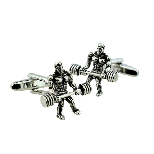 Muscly Weight Lifter Cufflinks | Ashton and Finch