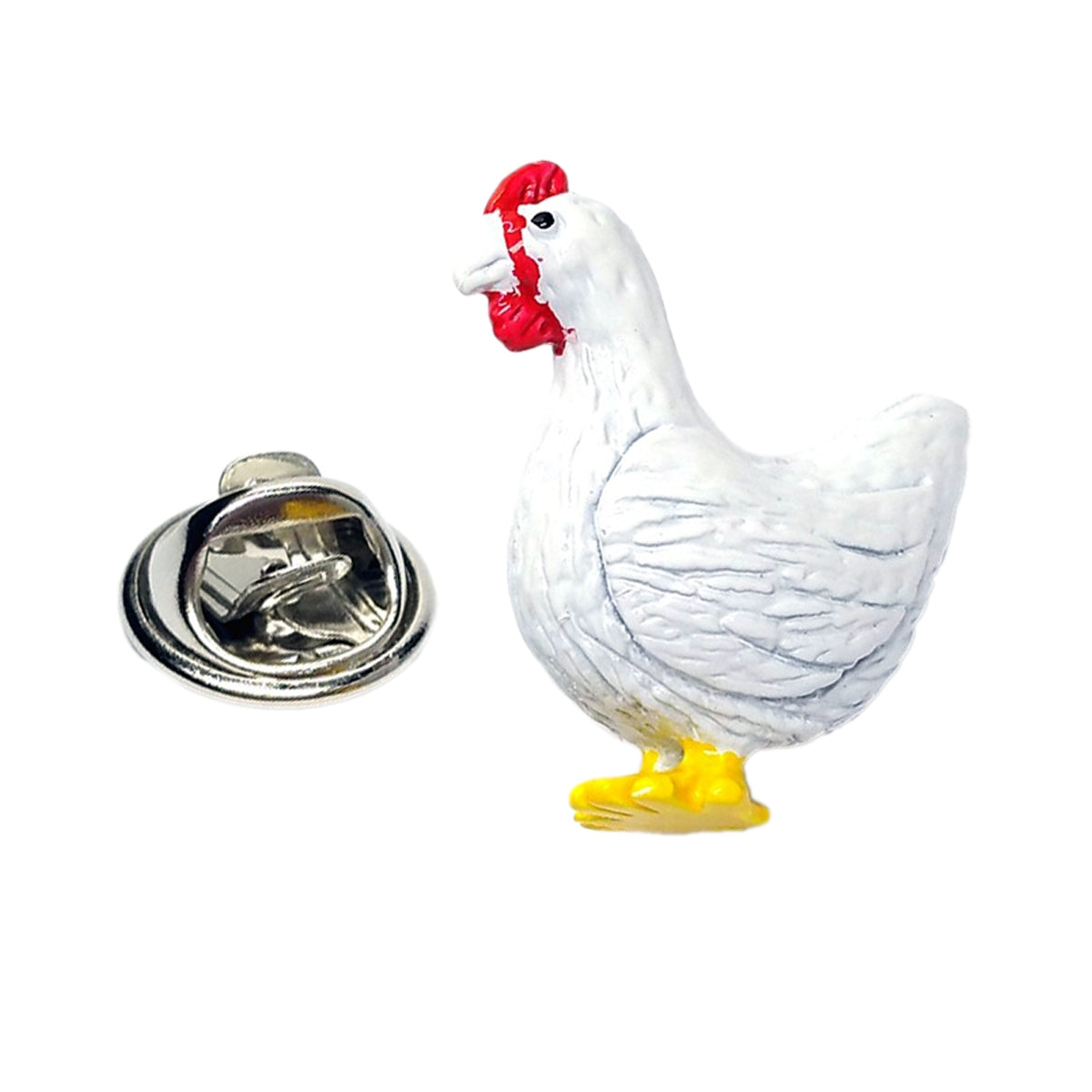 Detailed 3d Chicken Lapel Pin Badge