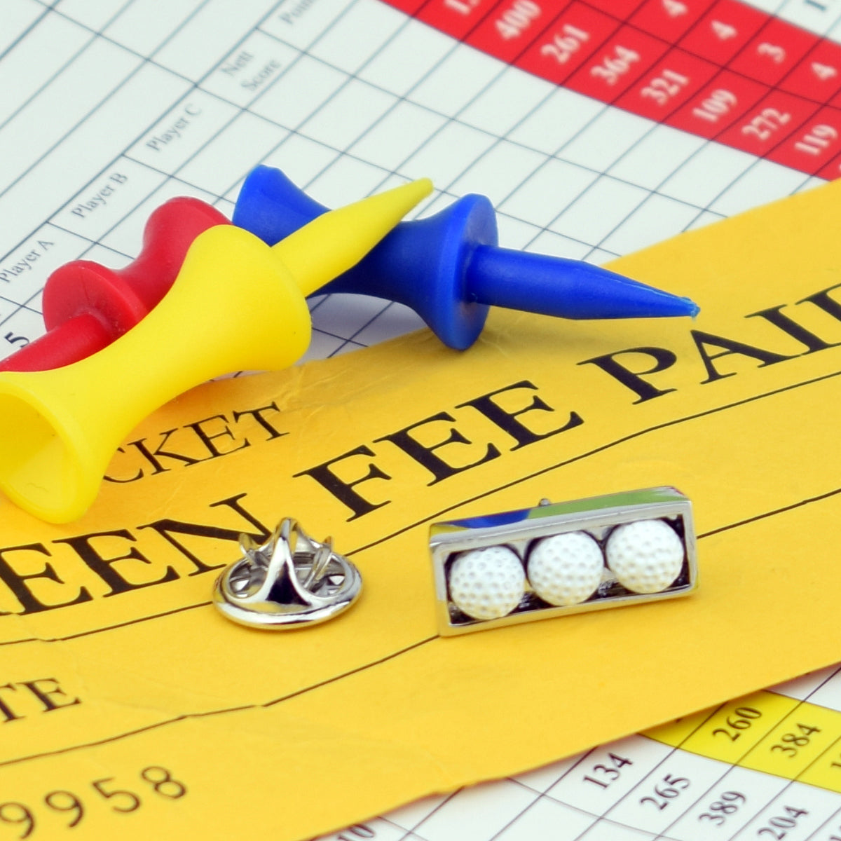 Golf Balls set Lapel Pin Badge