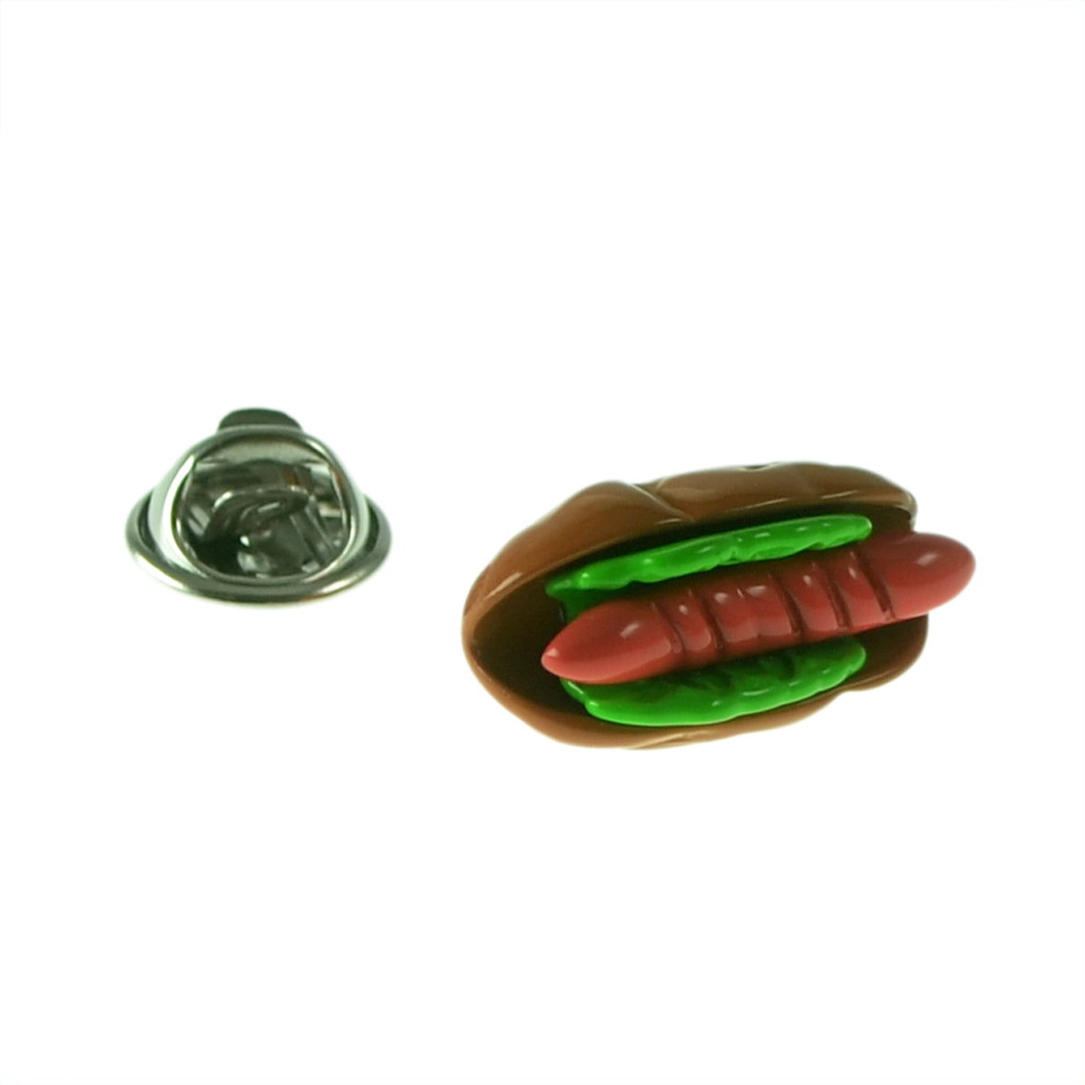 Coloured Hot Dog Desgn Lapel Pin Badge