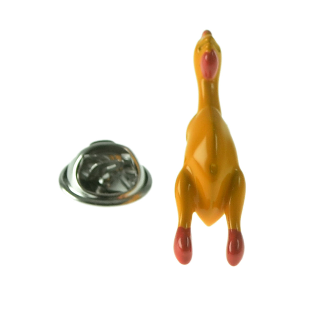 Yellow Rubber Chicken Desgn Lapel Pin Badge