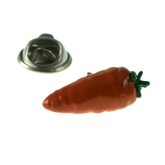 Orange Carrot Design Lapel Pin Badge