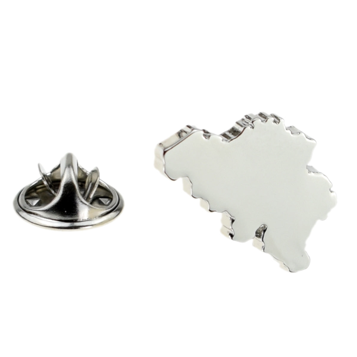Belgium Outline Map Lapel Pin Badge