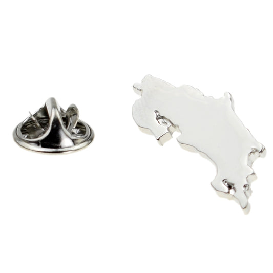 Outline Map of Costa Rica Lapel Pin Badge