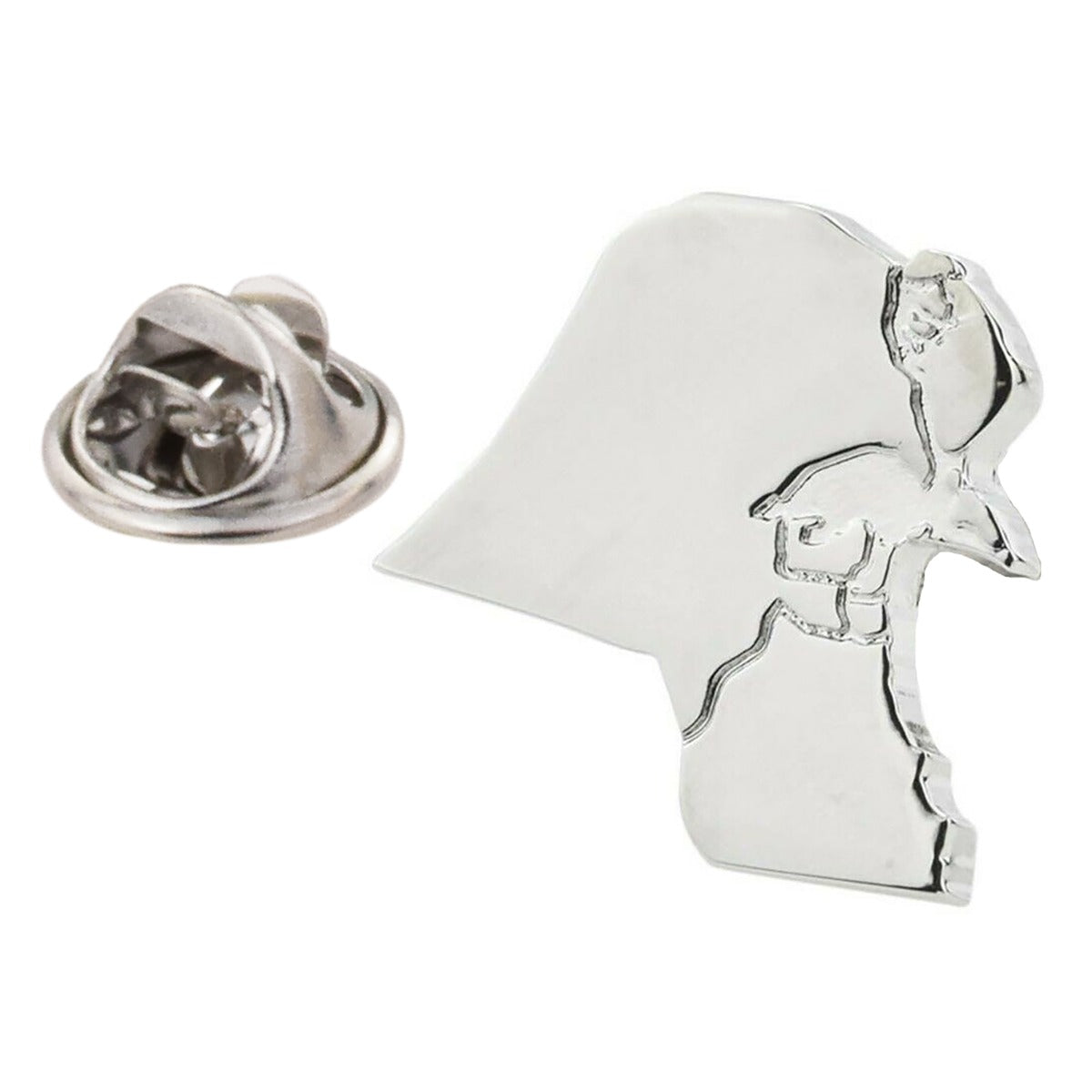 Outline Map of Kuwait Lapel Pin Badge
