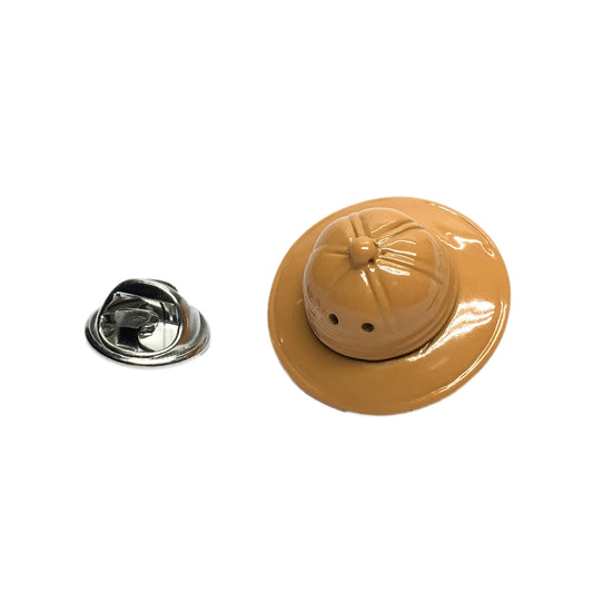 Khaki Coloured Jungle Explorers Hats Lapel Pin Badge