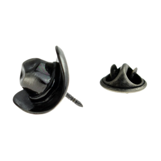 Antique Finish Cowboy Hat Lapel Pin Badge