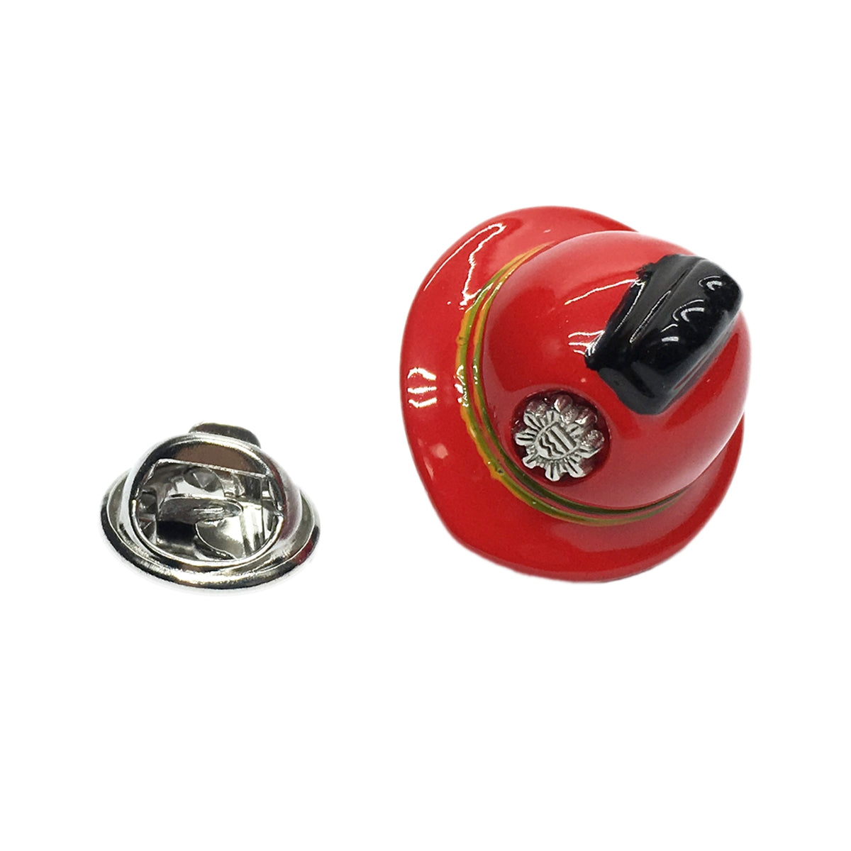 Red  Helmet  Firefighter Firemans Fire Fighter Lapel Pin Badge