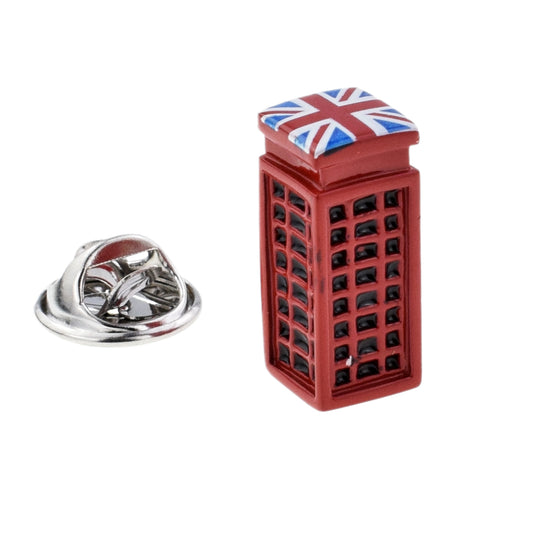 Union Jack Top Phone Box Design Lapel Pin Badge